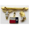 Image 1 : STERLING TEXAS BROACH WITH CHARMS!