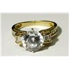 Image 1 : 14K GOLD CZ LARGE CNTR STONE IMPERIAL DESIGN LADIE