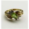 Image 1 : 14K GOLD PERIDOT STONE LADIES RING