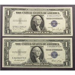 2 - 1935 AU/CU $1 SILVER CERTS