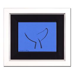 Wyland, "Whale Tail" Framed Original Sketch, Hand Signed with Certificate of Authenticity.