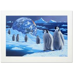  Antarctica's Children  Limited Edition Serigraph by William Schimmel, Numbered and Hand Signed by t