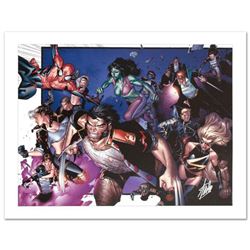  House of M #6  Limited Edition Giclee on Canvas by Oliver Coipel and Marvel Comics. Numbered and Ha