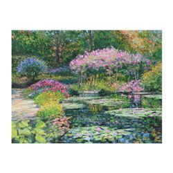 Howard Behrens (1933-2014), "Giverny Lily Pond" Limited Edition on Canvas, Numbered and Signed with 