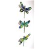 Image 2 : Patricia Govezensky- Original Painting on Cutout Steel (Set of 3) "Set of 3 Dragonfly"