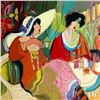 Image 2 : Isaac Maimon, "Talk and Expressos" Original Acrylic Painting, Hand Signed with Certificate of Authen