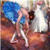 Image 2 : Hedva Ferenci - "Blue Dancer" Limited Edition Serigraph, Numbered and Hand Signed with Certificate o