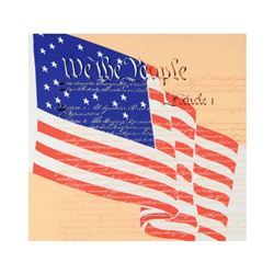 Steve Kaufman (1960-2010), "We the People" Limited Edition Silkscreen on Canvas, Numbered 45/50 and 