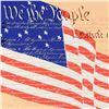 Image 2 : Steve Kaufman (1960-2010), "We the People" Limited Edition Silkscreen on Canvas, Numbered 45/50 and 