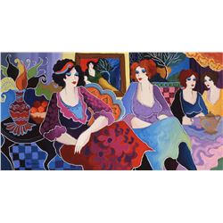 Patricia Govezensky- Original Giclee on Canvas  Cafe Laguna 