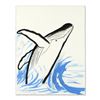 Image 1 : Wyland, "Humpback" Original Sumi Ink Painting, Hand Signed with Certificate of Authenticity.