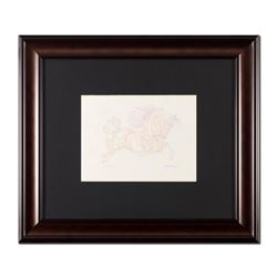 Guillaume Azoulay, "Etude AZJ" Framed Original Drawing, Hand Signed with Letter of Authenticity.