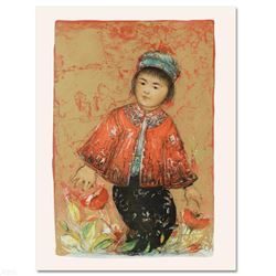 "New Red Jacket" Limited Edition Lithograph by Edna Hibel (1917-2014), Numbered and Hand Signed with