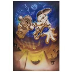 Noah, "Grind Mouse" Limited Edition Giclee on Canvas, Licensed by Disney Fine Art, Numbered and Hand