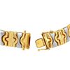 Image 2 : Italian Ladies 14k Two-Tone Gold Stampato Link Bracelet, 7"