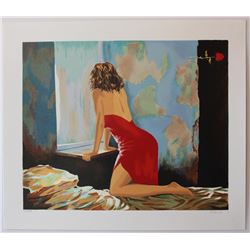 Alexander Borewko- Original Serigraph on Paper "Lady In Red"
