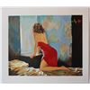 Image 1 : Alexander Borewko- Original Serigraph on Paper "Lady In Red"