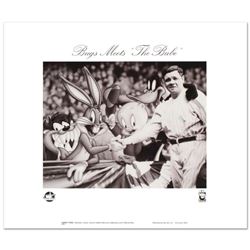  Bugs Meets The Babe  is a Collectible Lithograph from Warner Bros., Bearing the Official Seal of Au