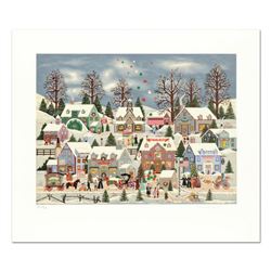 Jane Wooster Scott -  Seeking Holiday Treasures  Limited Edition Serigraph, Hand Signed with Certifi