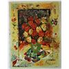 Image 7 : Sergey Kovrigo- Set of 6 Serigraph on Paper "Rendezvous, Friendship, Pleasures, Red Bouquet, Wine an