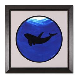 Wyland - Shark  Framed Original Watercolor Painting, Hand Signed with Certificate of Authenticity.