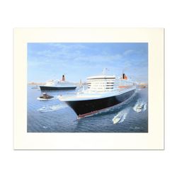 Gordon Bauwens -  Cunard Queens  Limited Edition, Numbered and Hand Signed.