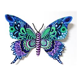 Patricia Govezensky- Original Painting on Cutout Steel  Butterfly CLIX 