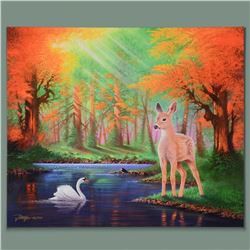 "When We First Met" Limited Edition Giclee on Canvas by Jon Rattenbury. Numbered and Hand Signed by 