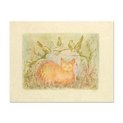 Edna Hibel (1917-2014), "Pumbit the Cat" Limited Edition Lithograph on Rice Paper, Numbered and Hand