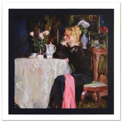 "Teatime Daydreams" Limited Edition Hand Embellished Giclee on Canvas by Mikhail and Inessa Garmash,