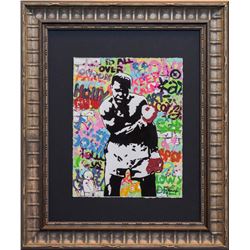Nastya Rovenskaya- Original Mixed Media "Muhammad Ali"