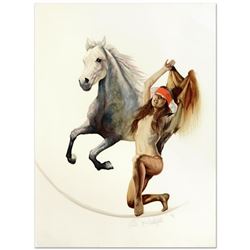 Popo & Ruby Lee, "Zen and I" Limited Edition Serigraph, Numbered and Hand Signed by the Artist.