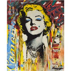 Nastya Rovenskaya- Mixed Media "Marilyn Monroe II"