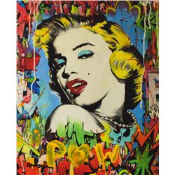 Nastya Rovenskaya- Mixed Media "Marilyn Monroe I"