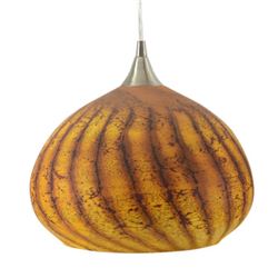 "Large Batik Series Hanging Lamp" Hand Blown Glass Sculpture, Hand Signed byGartnerBlade Glass.