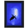 Image 1 : Wyland, "Turtle" Framed Original Watercolor Painting, Hand Signed with Certificate of Authenticity.