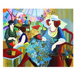 Patricia Govezensky- Original Acrylic On Canvas "Here With Me"