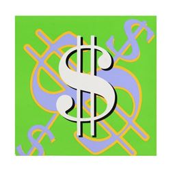 Steve Kaufman (1960-2010), "Dollar Sign State 5" Limited Edition on Canvas, Numbered 48/50 and Hand 