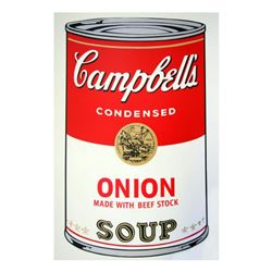 Andy Warhol "Soup Can 11.47 (Onion w/Beef Stock)" Silk Screen Print from Sunday B Morning.