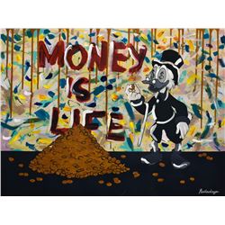 Nastya Rovenskaya- Mixed Media "Money is Life"
