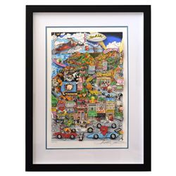 Charles Fazzino- 3D Construction Silkscreen Serigraph "Looneywood"