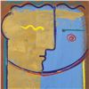 Image 2 : Gaylord Soli, "Man" Framed Original Mixed Media Acrylic Painting, Hand Signed with Certificate of Au