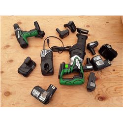 Hitachi Cordless Sawzall and Drill With Batteries and Charger *Untested