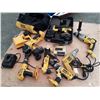 Image 1 : Large Dewalt Power Tool Lot - Drills, Grinder, Batteries, Chargers, *Untested