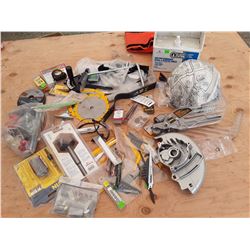 Carpenters Box of Misc Tools and Parts