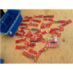 Tool Caddy of Various New Drill Bits