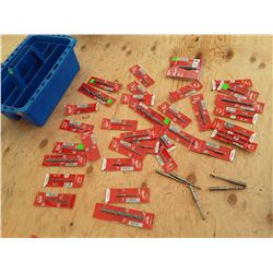 Tool Caddy of Various New Drill Bits