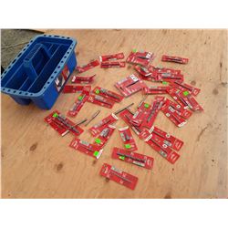 Tool Caddy of Various New Drill Bits