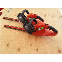 2 20" Black and Decker Hedge Trimmers *Untested