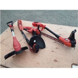 3 Black and Decker Weedeaters No Batt / 22" Hedge Trimmer Not tested